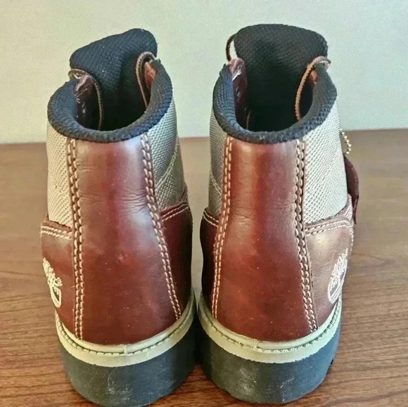 Timberland Burgundy and Tan Hiking Boots SIZE 7 M - Picture 7 of 11